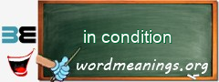 WordMeaning blackboard for in condition